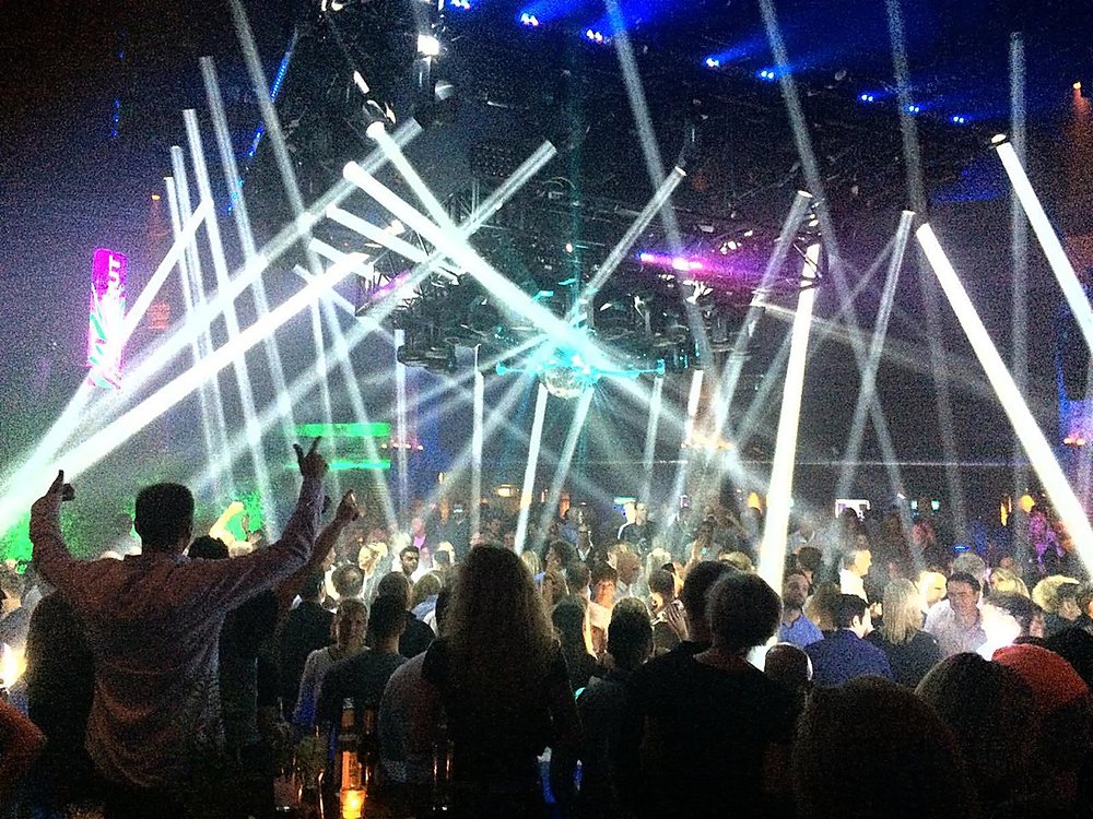 Clubnacht mit Lichtshow